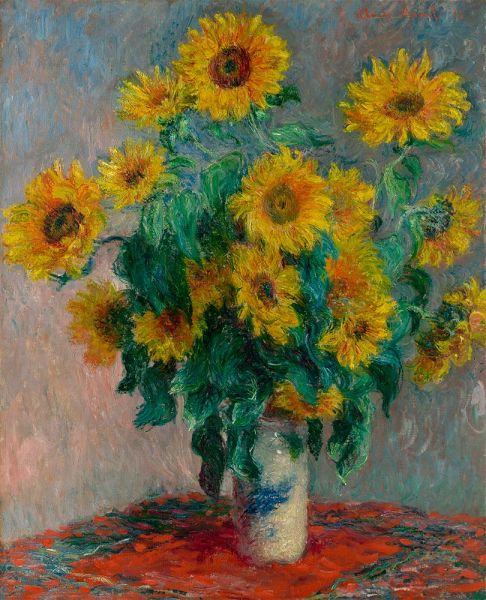 Sonnenblumenstrauß, 1881 von Claude Monet | Gemälde-Reproduktion