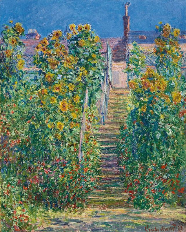 Die Stufen von Vétheuil, 1881 von Claude Monet | Gemälde-Reproduktion