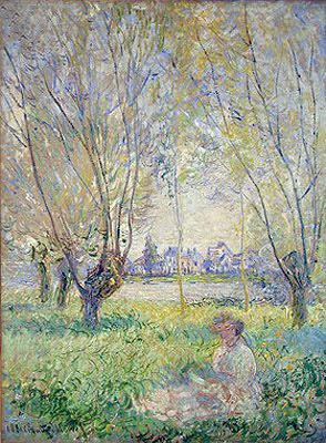 Woman Seated under the Willows | Claude Monet | Painting Reproduction