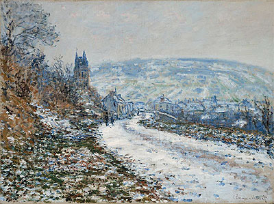 Entrance to the Village of Vetheuil in Winter, 1879 | Claude Monet | Painting Reproduction