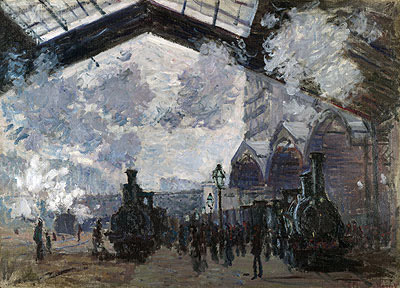 The Gare St-Lazare, 1877 | Monet | Painting Reproduction