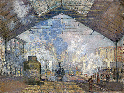 The Saint Lazare Station, 1877 | Monet | Painting Reproduction
