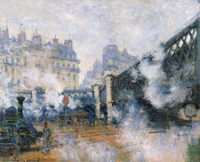 The Pont de l'Europe, Saint Lazare Station, 1877 | Claude Monet | Painting Reproduction