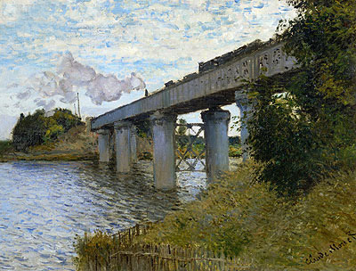 The Railway Bridge at Argenteuil, c.1873/74 | Monet | Painting Reproduction