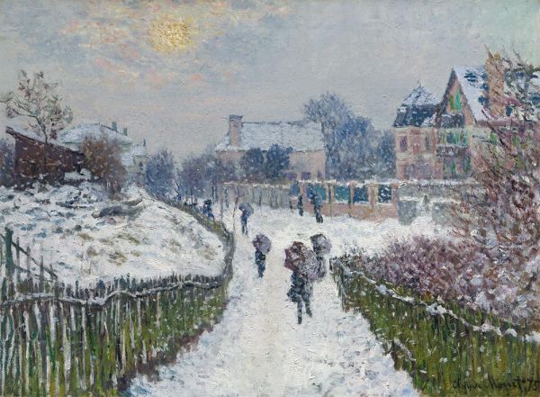 Boulevard Saint-Denis, Argenteuil, in Winter, 1875 | Monet | Painting Reproduction