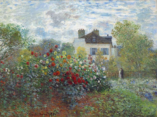 Der Garten des Künstlers in Argenteuil (Die Dahlien) | Claude Monet | Gemälde Reproduktion