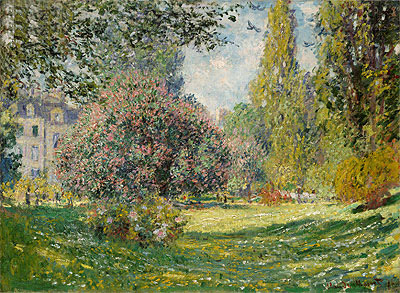 Landscape: The Parc Monceau, Paris, 1876 | Claude Monet | Painting Reproduction