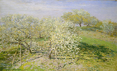 Spring (Fruit Trees in Bloom), 1873 | Claude Monet | Painting Reproduction