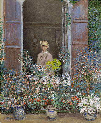 Camille Monet at the Window, Argenteuil, 1873 | Claude Monet | Painting Reproduction