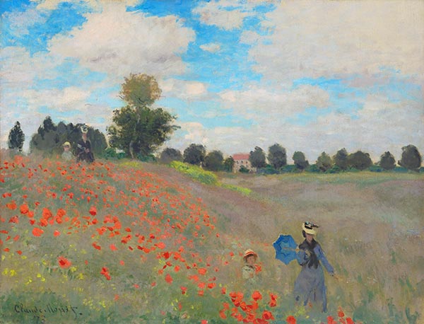 Mohn bei Argenteuil, 1873 von Claude Monet | Gemälde-Reproduktion