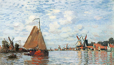 Die Zaan bei Zaandam, 1871 von Claude Monet | Gemälde-Reproduktion