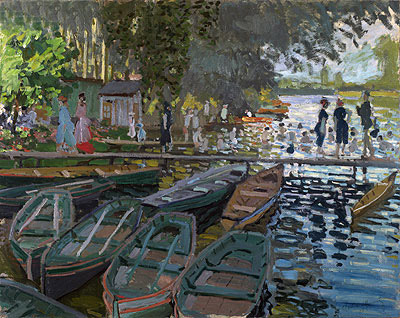 Badende an der Grenouillère, 1869 von Claude Monet | Gemälde-Reproduktion