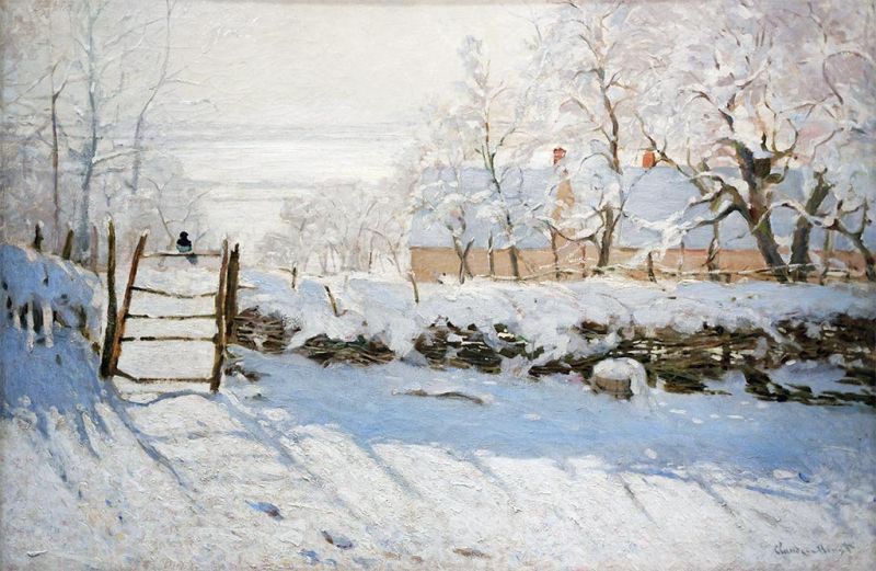 Die Elster, 1869 von Claude Monet | Gemälde-Reproduktion