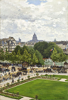 Garten der Prinzessin, Louvre, 1867 von Claude Monet | Gemälde-Reproduktion