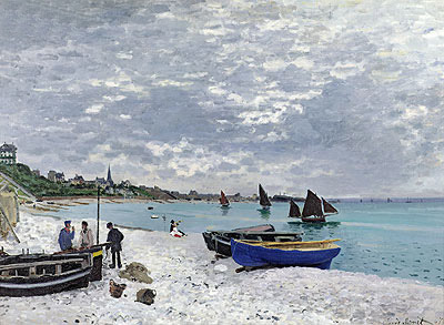 The Beach at Sainte Adresse, 1867 | Monet | Painting Reproduction