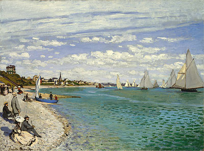 Die Regatta von Sainte-Adresse, 1867 von Claude Monet | Gemälde-Reproduktion