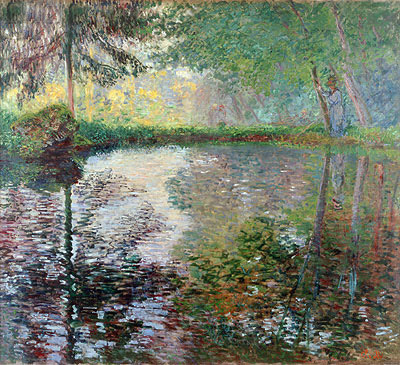 Pond at Montgeron, c.1876 by Claude Monet | Painting Reproduction