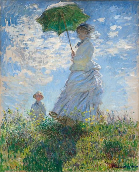 Woman with a Parasol - Madame Monet and Her Son - Claude Monet