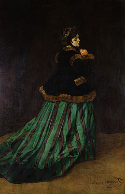 Camille (The Woman in the Green Dress), 1866 | Monet | Gemälde Reproduktion