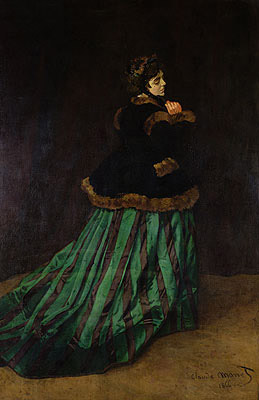 Camille (The Woman in the Green Dress) | Claude Monet | Painting Reproduction