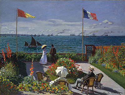 Garden at Sainte Adresse | Claude Monet | Painting Reproduction