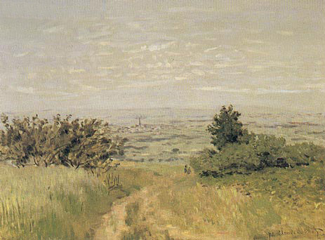 Blick auf die Ebene von Argenteuil von den San nois Hügeln | Claude Monet | Gemälde Reproduktion