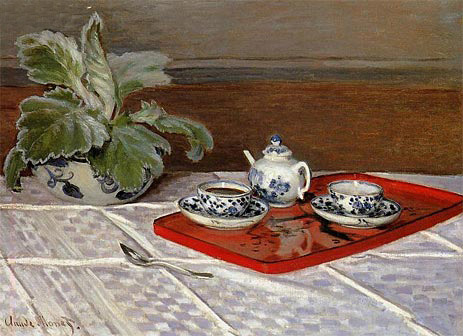 The Tea Set, 1872 | Monet | Painting Reproduction
