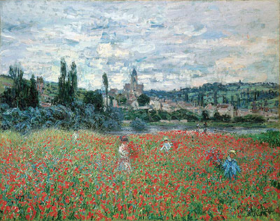 Poppies near Vetheuil, c.1879 | Monet | Painting Reproduction