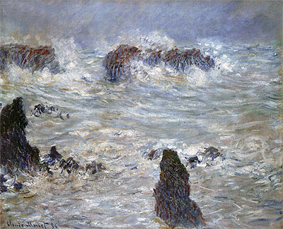 Storm at Belle-Ile, 1886 | Monet | Painting Reproduction