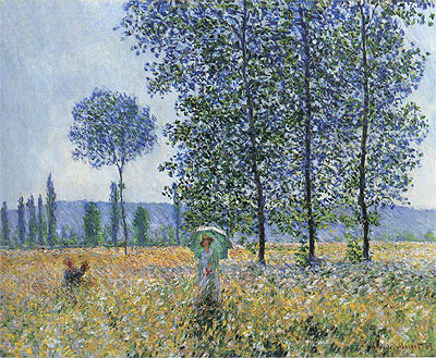 Unter den Pappeln, Sonnenlichteffekt | Claude Monet | Gemälde Reproduktion