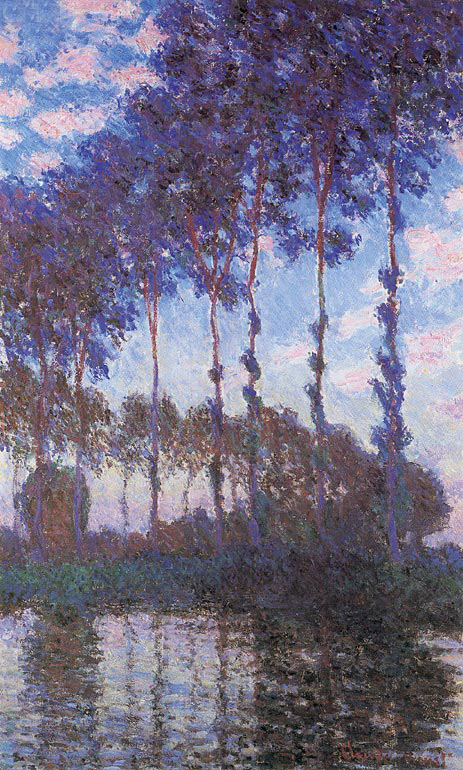 Pappeln, Sonnenuntergang | Claude Monet | Gemälde Reproduktion