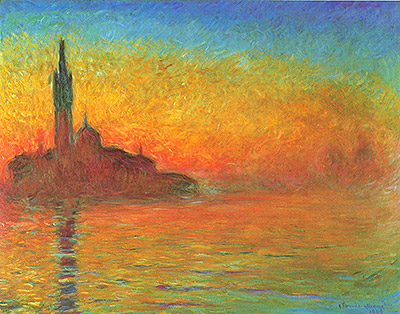 Twilight, Venice at Dusk, 1908 | Monet | Painting Reproduction