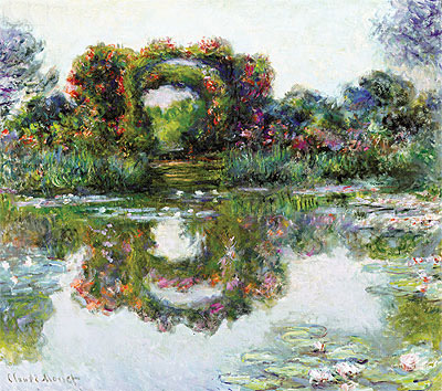 Flowered Arches at Giverny (Rose Covered Pergola), 1913 | Claude Monet | Painting Reproduction