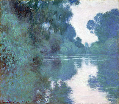 Morgen an der Seine, in der Nähe von Giverny | Claude Monet | Gemälde Reproduktion