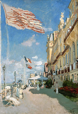 The Hotel des Roches Noires at Trouville | Claude Monet | Painting Reproduction