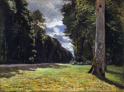 The Chailly Road Through the Forest of Fontainebleau, 1865 by Claude Monet | Painting Reproduction