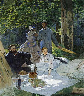 Dejeuner sur L'Herbe, Chailly, c.1865/66 by Claude Monet | Painting Reproduction