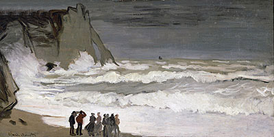 Rough Sea at Etretat, c.1868/69 by Claude Monet | Painting Reproduction