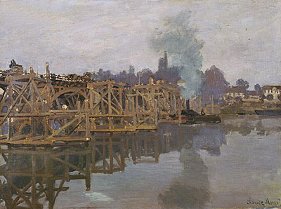 Argenteuil, the Bridge under Repair, 1872 | Claude Monet | Painting Reproduction