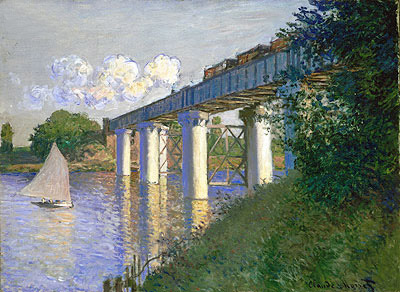 Railroad Bridge, Argenteuil, 1874 | Monet | Gemälde Reproduktion