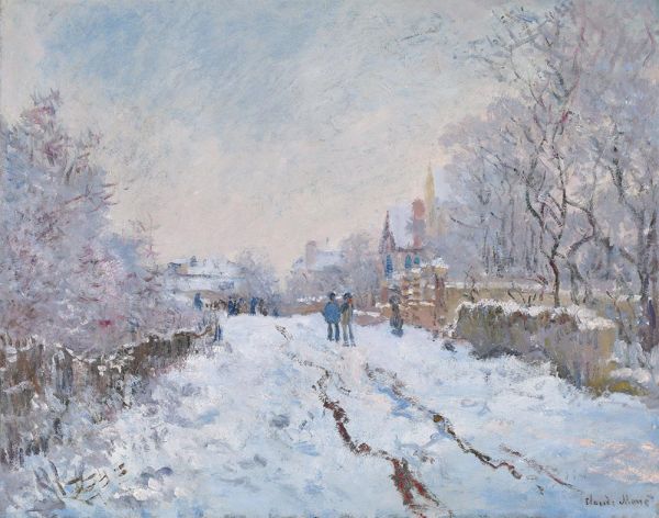 Schneeszene in Argenteuil | Claude Monet | Gemälde Reproduktion