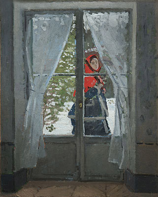 The Red Cape (Madame Monet) | Claude Monet | Painting Reproduction