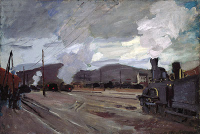 The Railroad Station at Argenteuil, 1872 | Claude Monet | Painting Reproduction