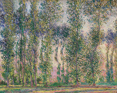 Poplars at Giverny, 1887 | Claude Monet | Painting Reproduction