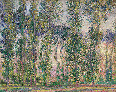 Poplars at Giverny | Claude Monet | Painting Reproduction