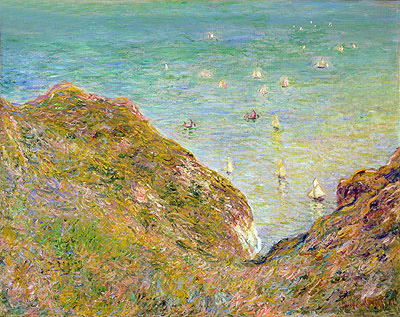 On the Cliff at Pourville, Clear Weather, 1882 | Claude Monet | Gemälde Reproduktion