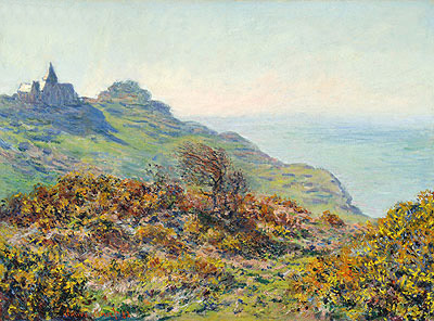 Die Kirche von Varengeville und die Schlucht des Moutiers-Passes | Claude Monet | Gemälde Reproduktion