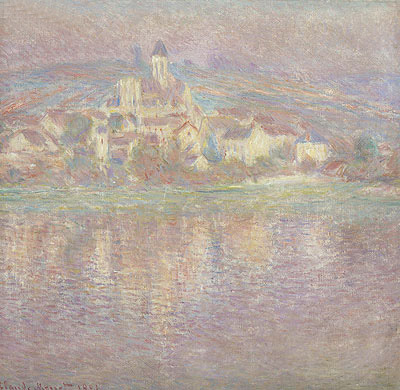 Vetheuil at Sunset, 1901 | Claude Monet | Gemälde Reproduktion