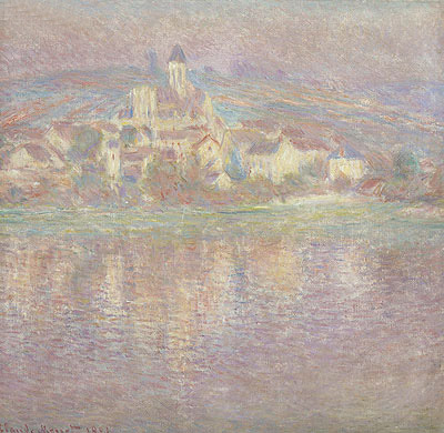 Vétheuil bei Sonnenuntergang | Claude Monet | Gemälde Reproduktion