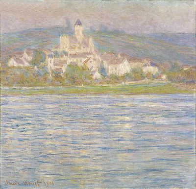 Vétheuil, grauer Effekt | Claude Monet | Gemälde Reproduktion